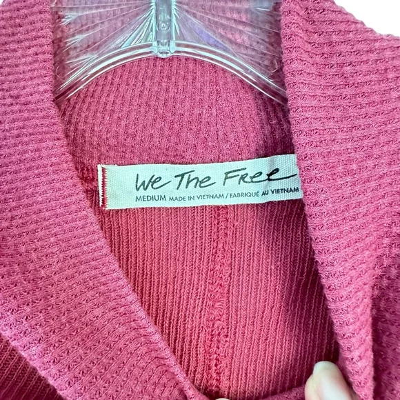 NEW Free People Jojo Mock Neck Long Sleeve Top Off Beat Wine Red Womens Size M - Picture 8 of 15